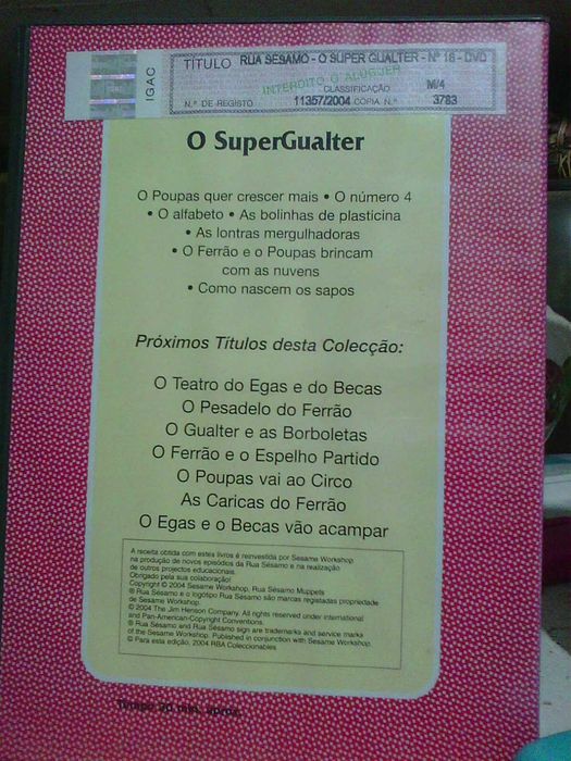 Rua Sésamo - 16 (O Super Gualter) dvd