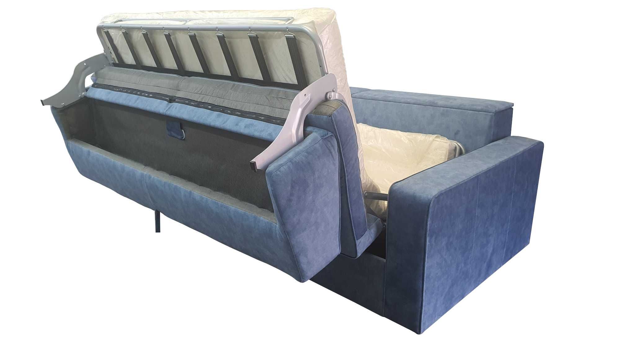 Sofa z funkcją do spania codziennego rozkładana barek na plecach MOLLY