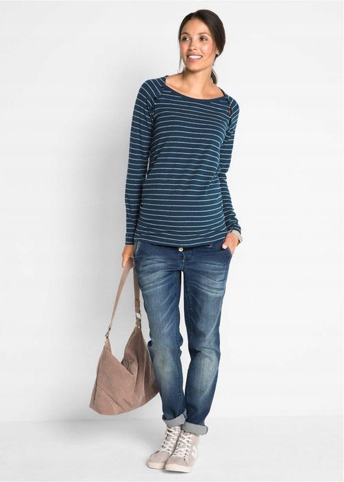 B.P.C bluza ciążowa i do karmienia bawełniana w paski 48/50.