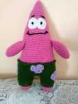 Patryk z bajki spongebob przytulanka na szydełku