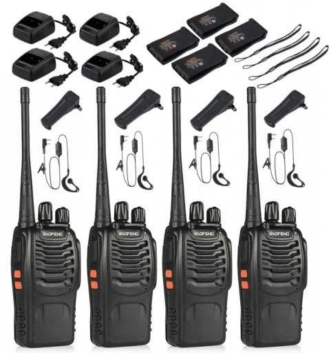 Baofeng 4 sztuki krótkofalówka 888S HT! UHF PMR 5W! do 7Km