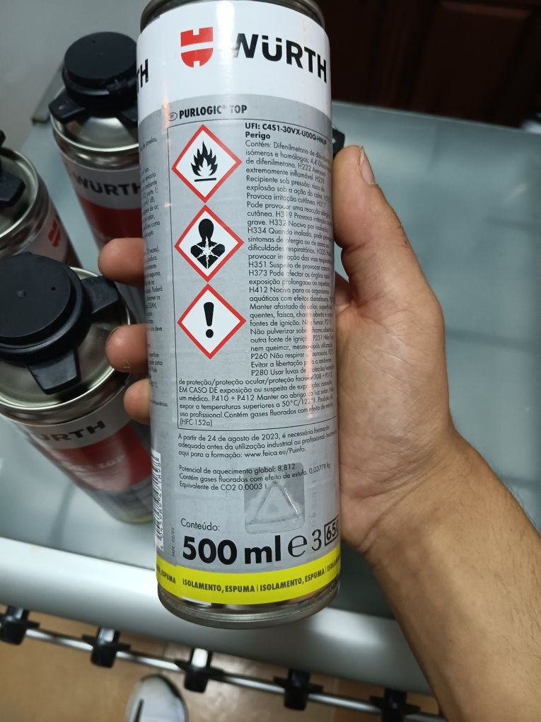 5 recargas de polioretano.
