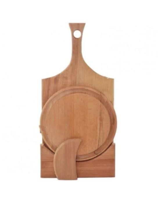 Набір кухонних дерев‘яних обробних дошок.