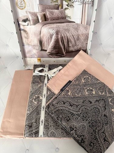 Постельное белье Sarev Brezno gri/bej  делюкссатин 300ТС евро[АКЦИЯ]