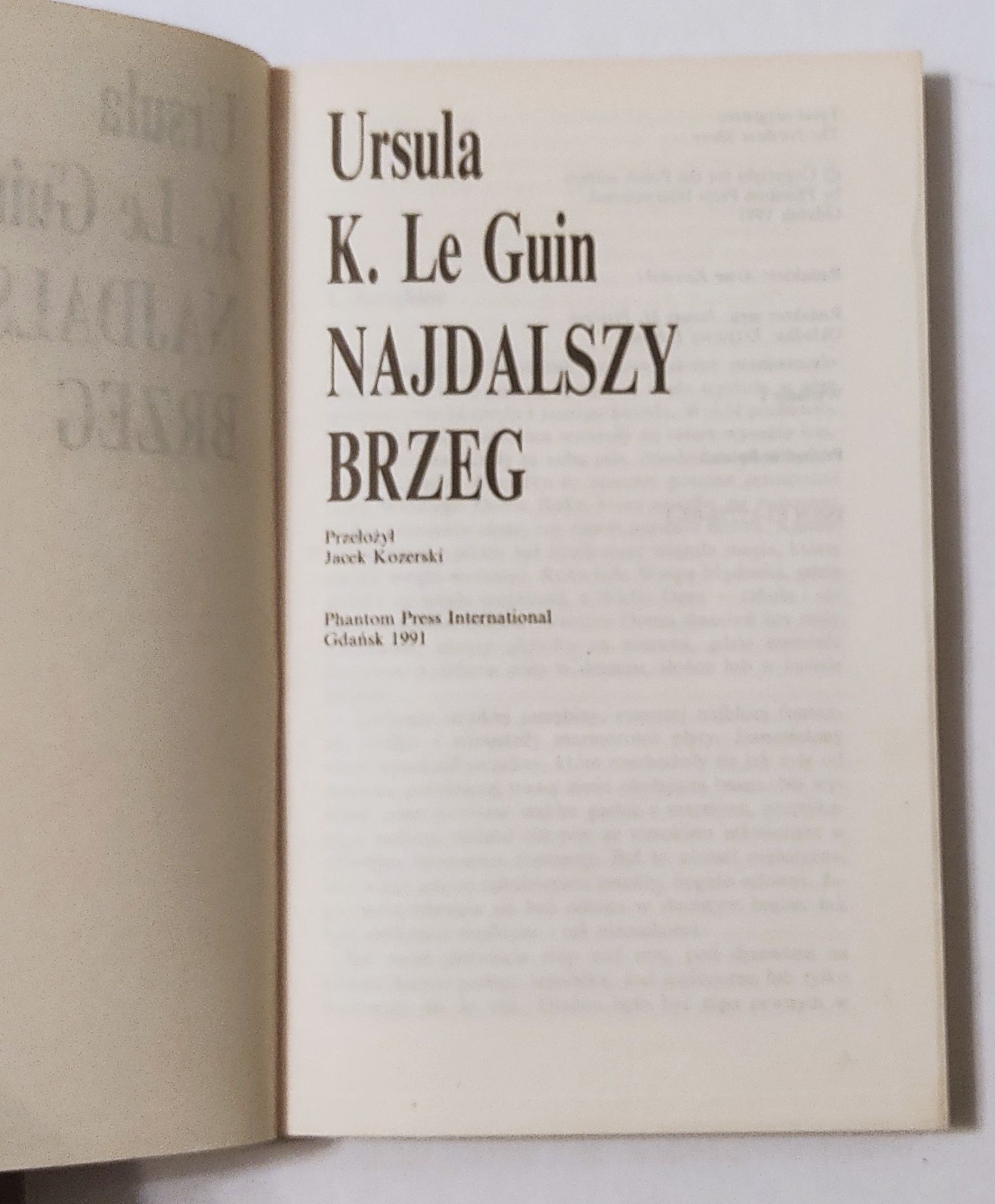 Ursula K. Le Guin Najdalszy Brzeg Ziemiomorze