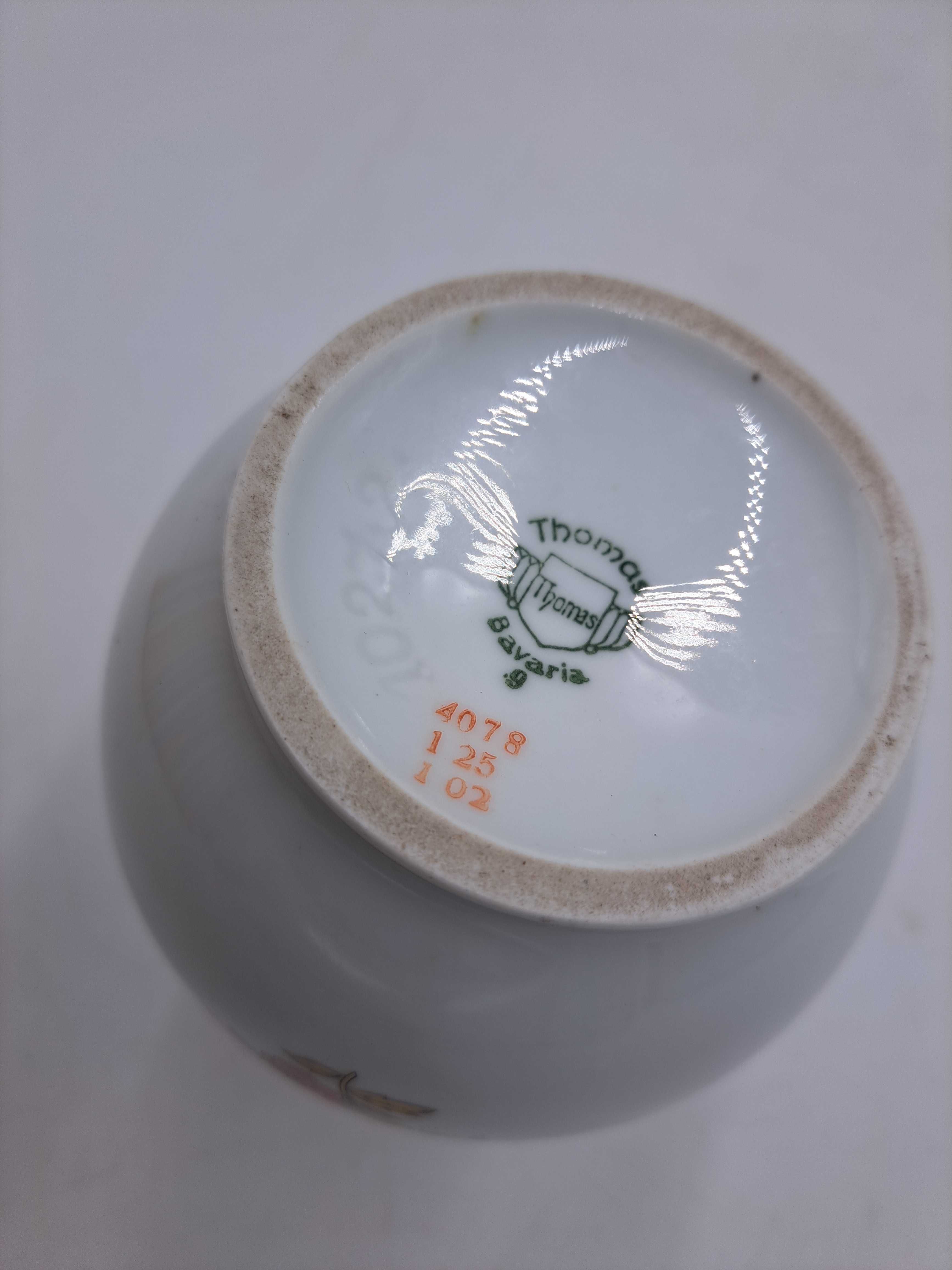 Wazon porcelanowy Thomas grupa Rosenthal złocenia kwiaty żółte liście