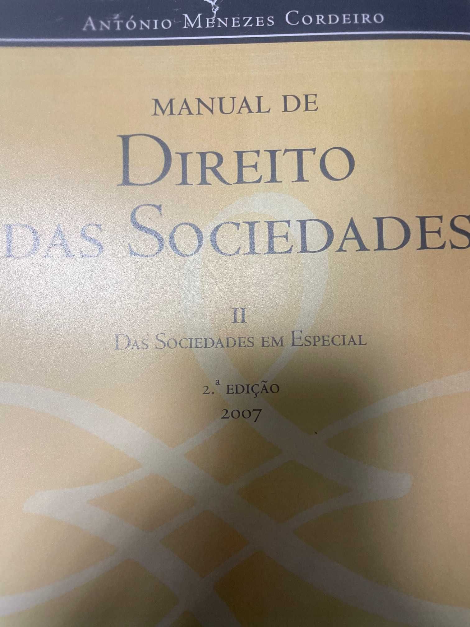 livro manual do direito das sociedades ii - menezes cordeiro