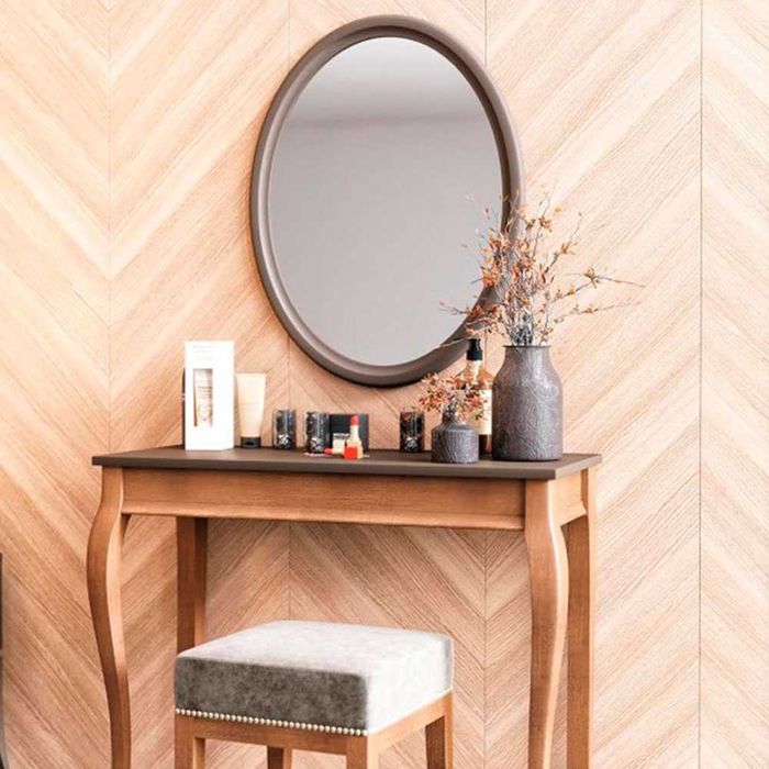 Туалетний столик Мебус Емілі 86384 | Масив ясен | Умбра/Трюфель | Нове