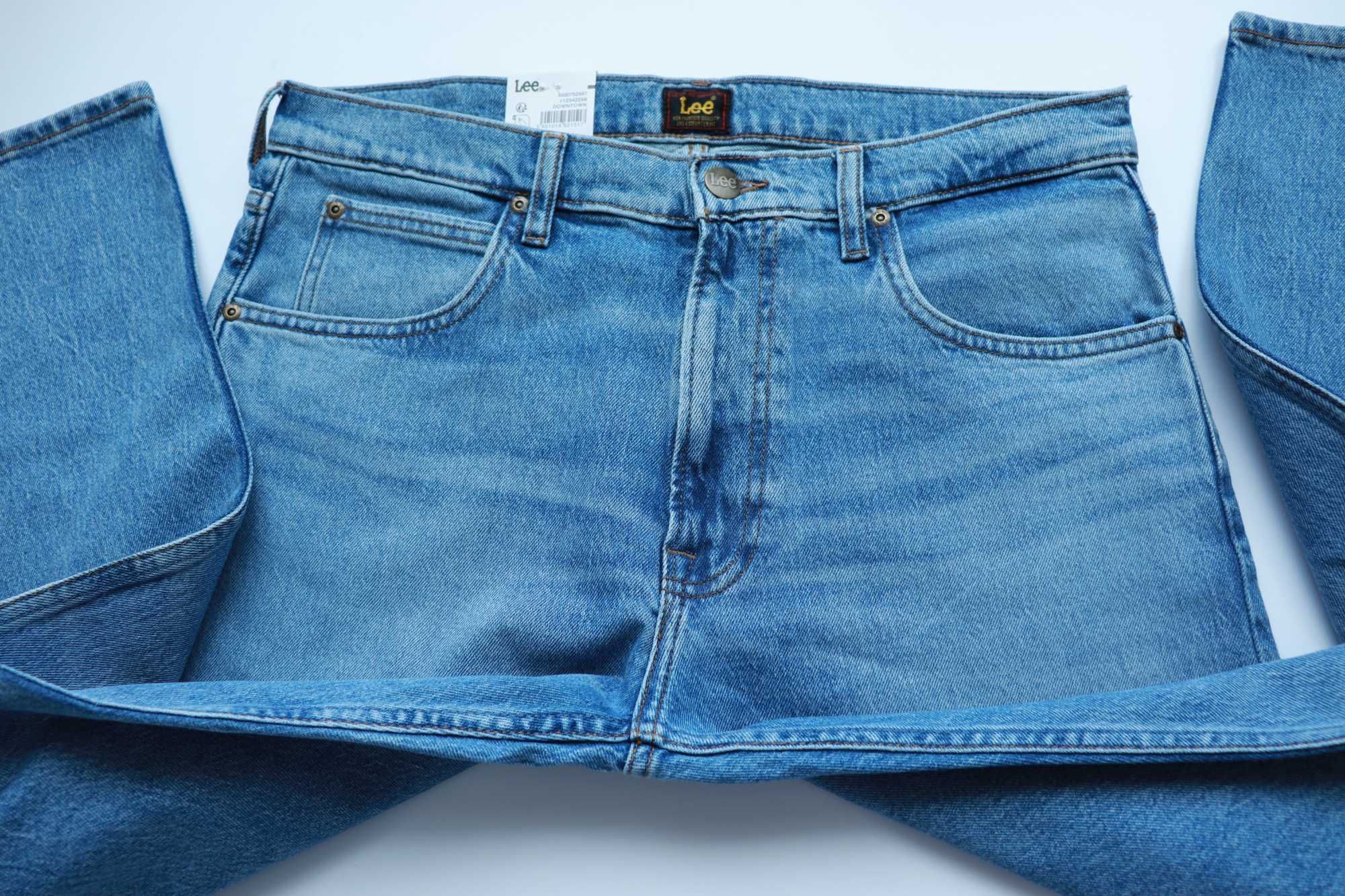 LEE RIDER W34 L30 męskie spodnie jeansy slim straight nowe okazja