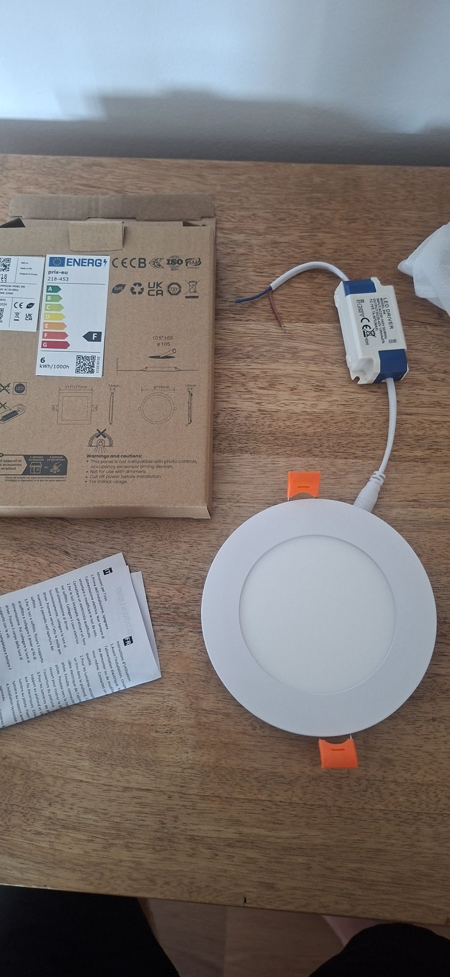 Foco led tecto com transformador