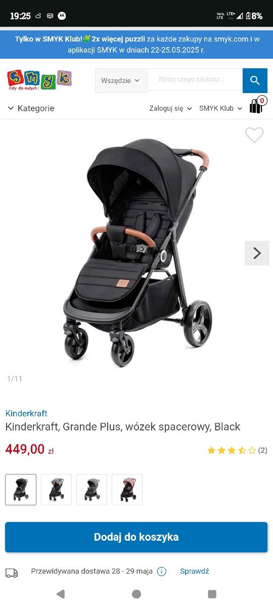 Spacerówka Kinder Kraft grande plus