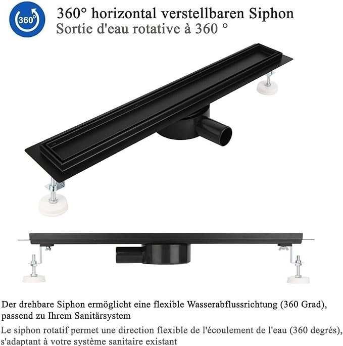 Odpływ prysznicowy 70 cm liniowy stal nierdzewna