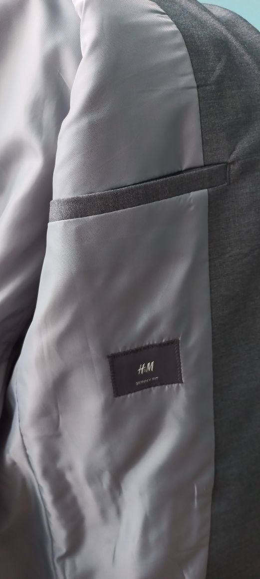 marynarka + spodnie garniturowe H&M na szczupłego mężczyznę 175-180