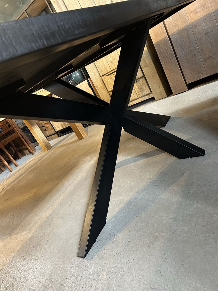 stół drewniany czarny LOFT mango nowoczesny 220x100cm