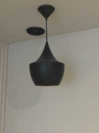 Czarne lampy na sufit