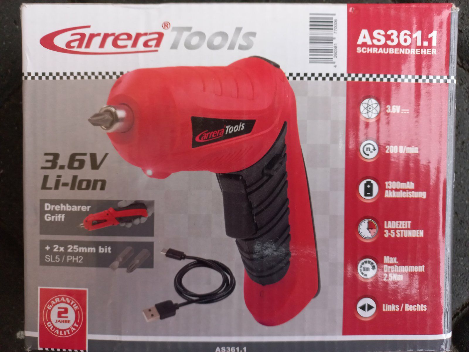Акумуляторна викрутка Carrera tools