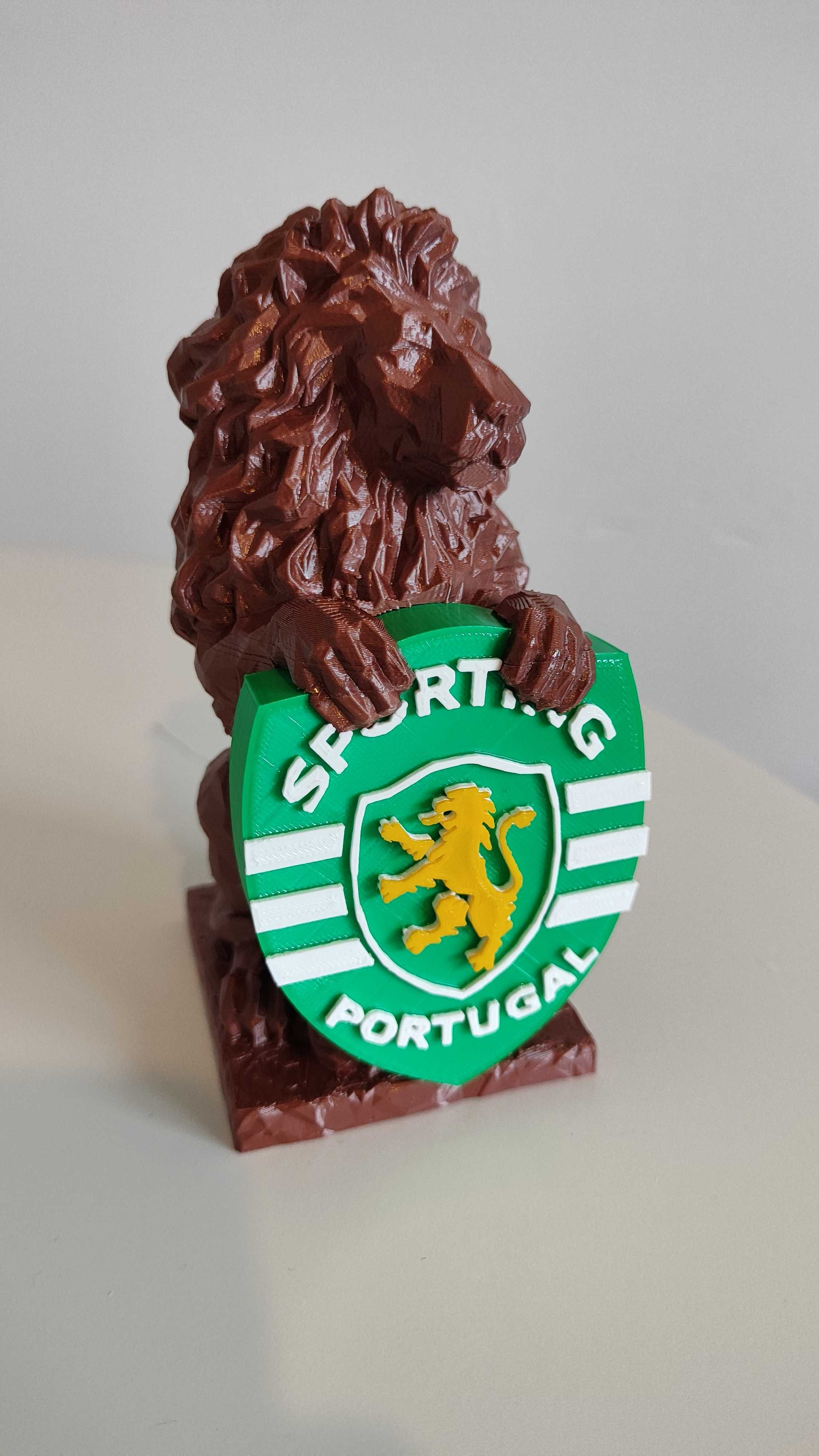 Escultura Sporting Clube Portugal SCP Leão Campeão  Presente Natal