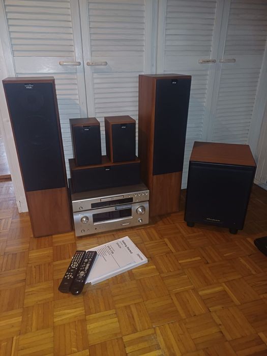 Zestaw kina domowgo 5.1 Denon AVR-1509 DVD-1740 Eltax 5.1