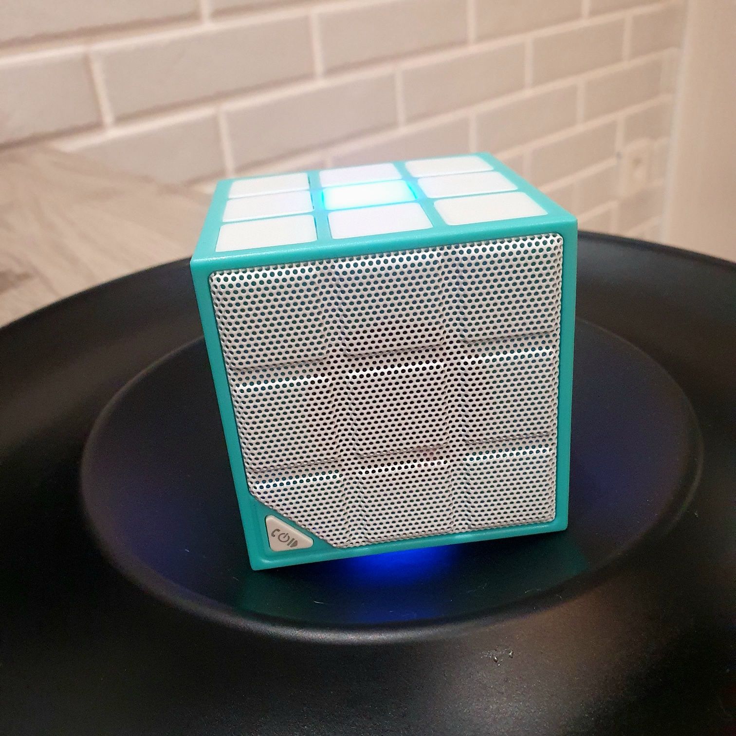 Блютуз/Bluetooth колонка CUBE SPEAKER Зелений куб з підсвічуванням