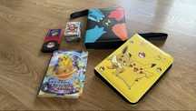 3 albumy Pokemon, jeden pusty, łącznie ok 450 kart