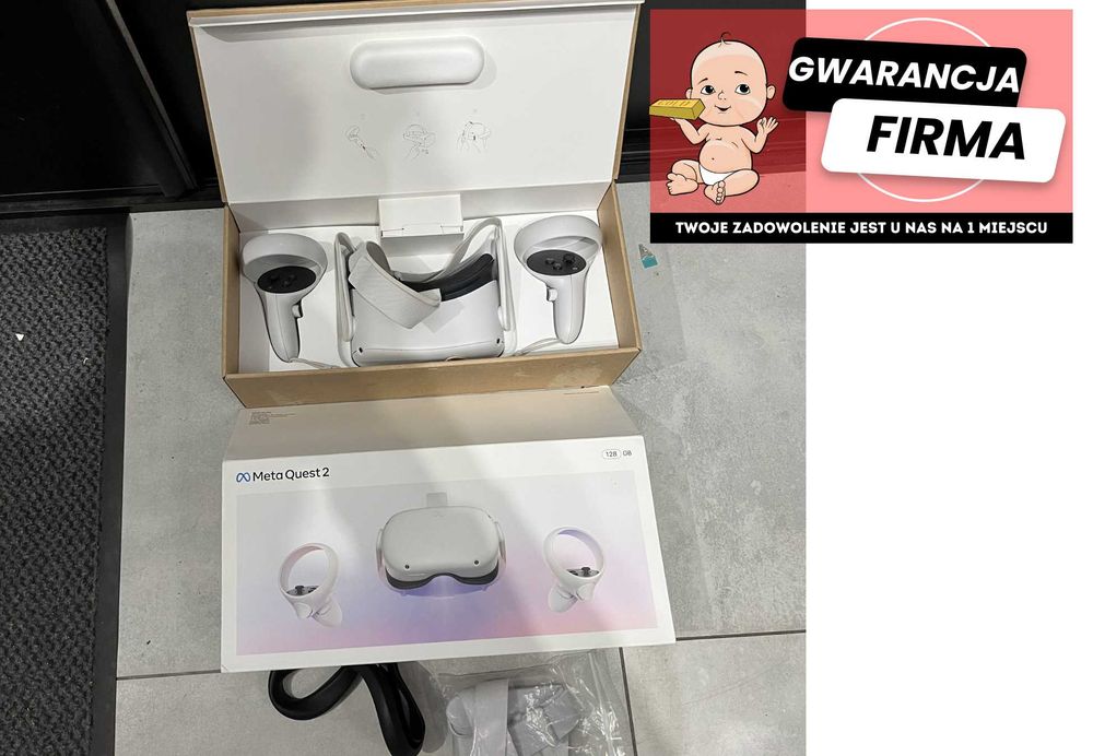 Gogle VR Meta Quest 2 | Zestaw | Używane | Sprawne | Super Stan |128GB
