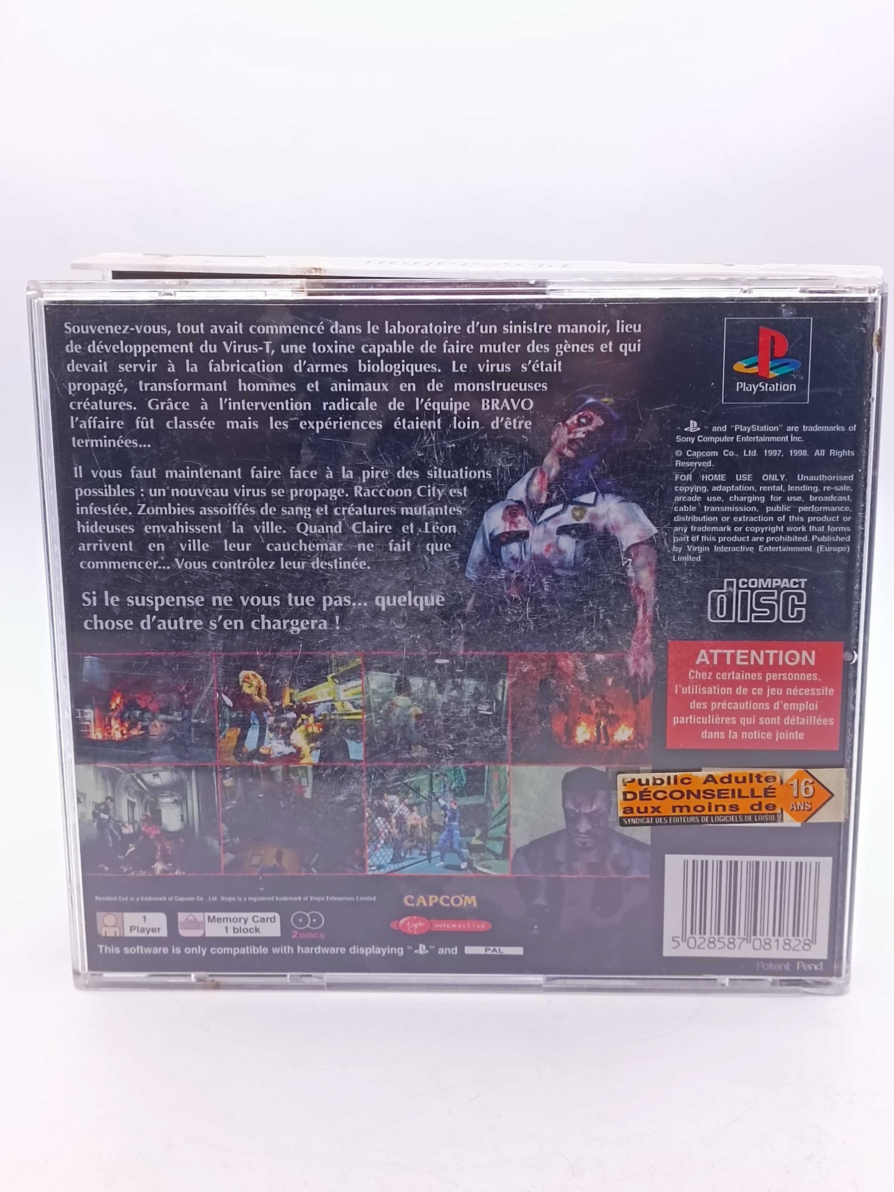 GRA Resident Evil 2 2CD NA Playstation Psx PS One 1526/05/25l