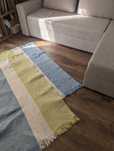 Komplet 2 sztuk pastelowych dywaników tkanych IKEA boho cotton country