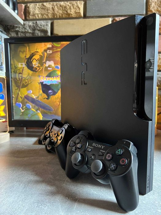 PlayStation 3 PS3 4 Slim 320gb с играми 1 джойстик плойка ПС детям