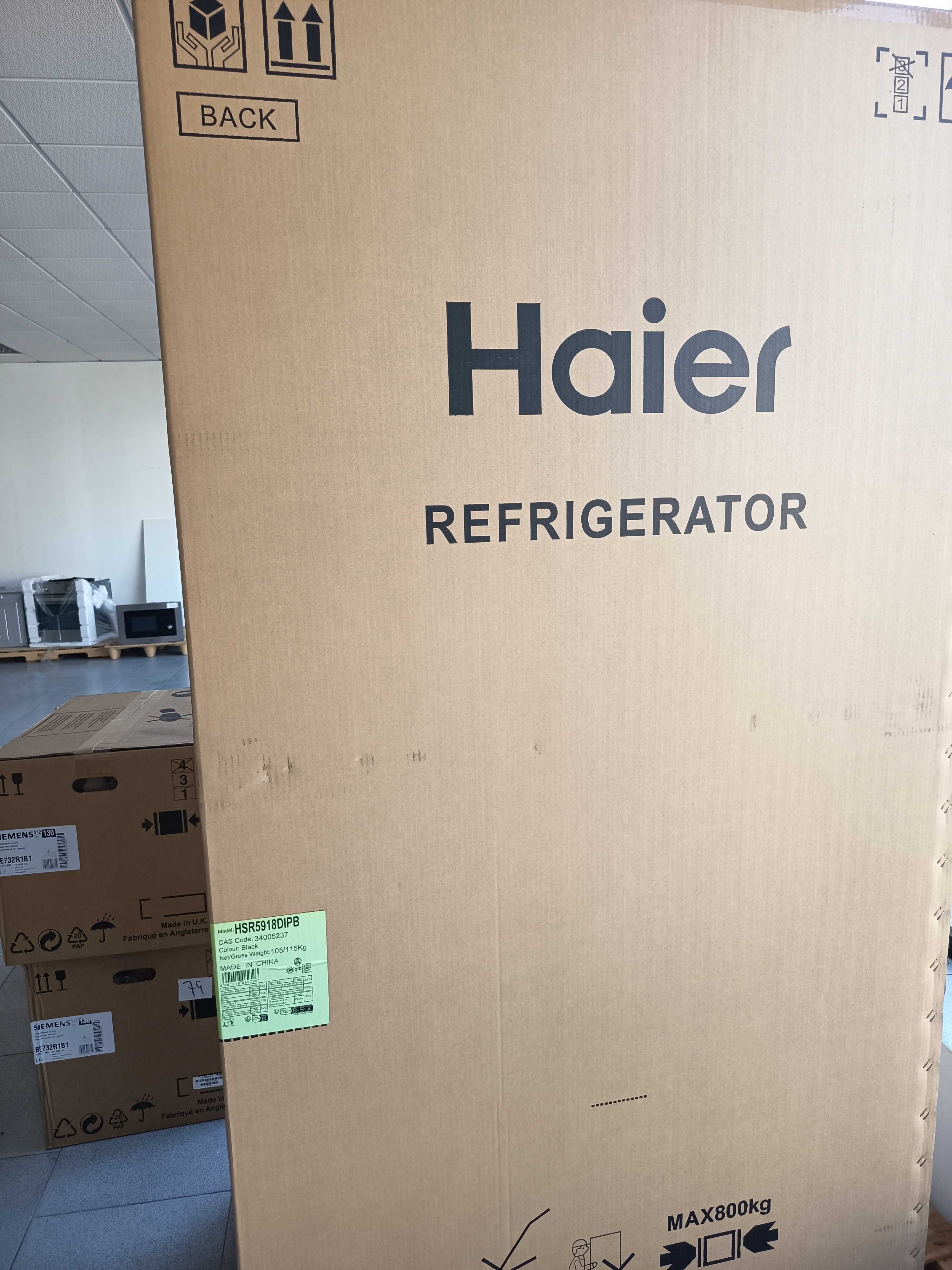 Frigorífico Americano Haier HSR5918DIPB – Novo