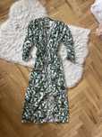 Sukienka narzutka new collection liscie maxi wiazana plazowa letnia