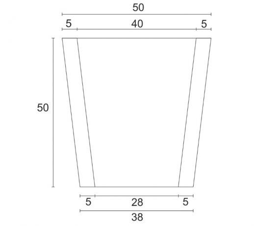 Koryto ściekowe skarpowe trapezowe 38x50x50 cm betonowe