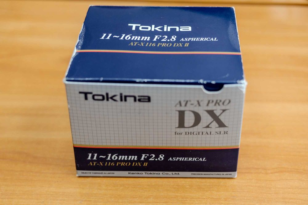 Объектив Tokina 11-16mm, F2.8 aspherical, AT-X 116 pro dx2, байонет EF