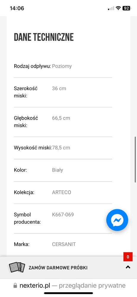 Nowy Kompakt WC ARTECO 3/5 + deska wolnoopadajaca