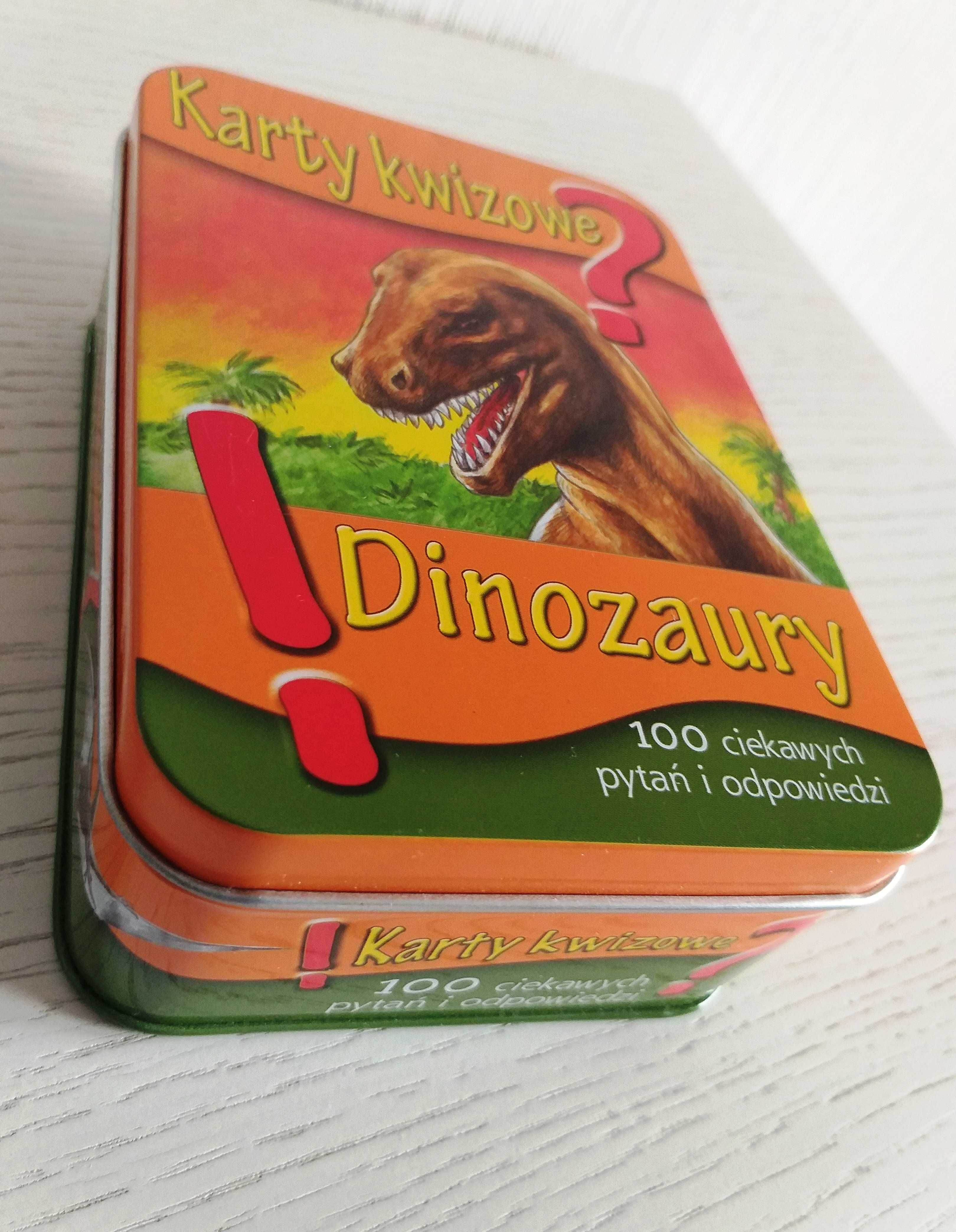 Dinozaury gra edukacyjna karty z pytaniami