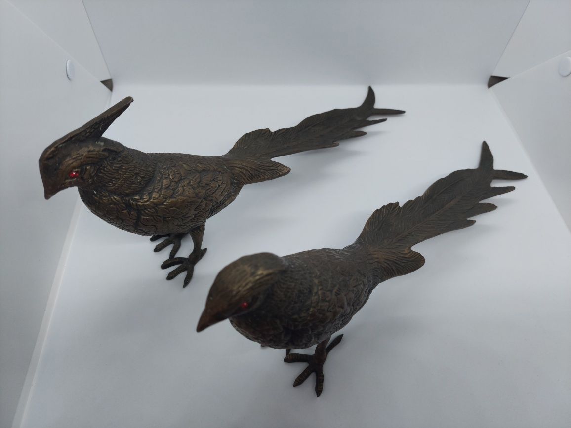Faisões em Bronze Decorativos - Escultura Faisões Caça