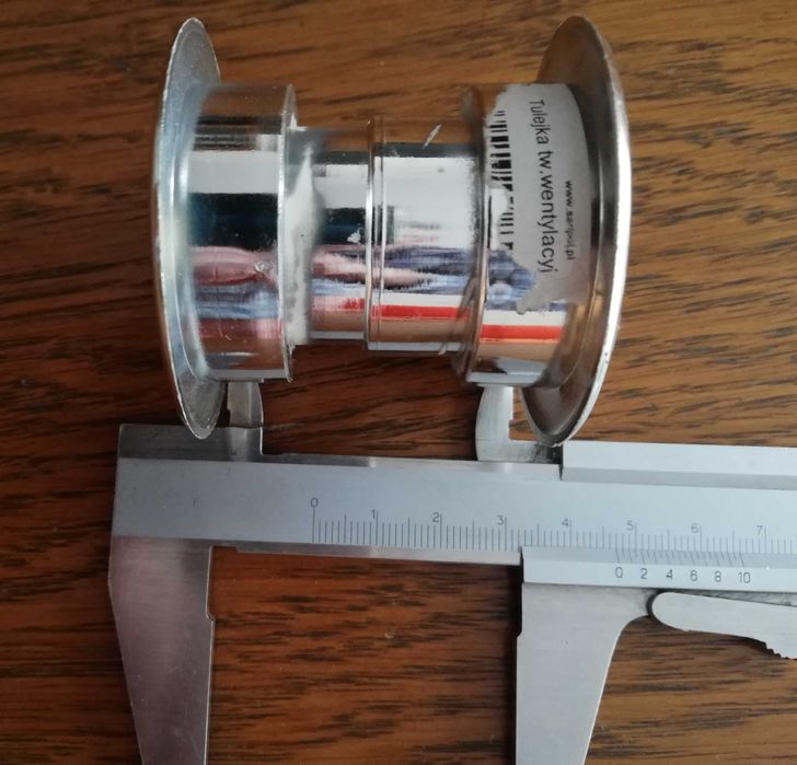 Tuleja wentylacyjna okrągła, chromowana