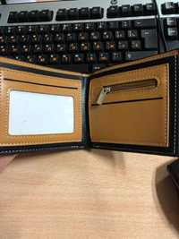 2 szt Nowy portfel z włókna węglowego pakiet kart męskich
