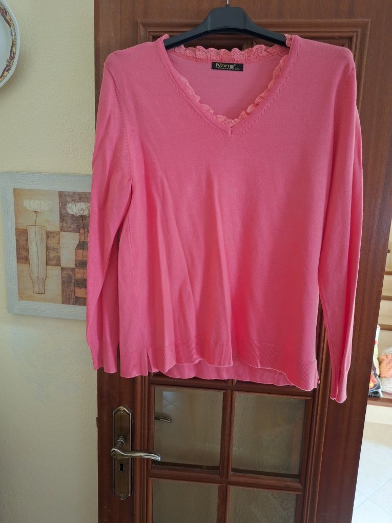 Lote de 20 blusas de malha e 2 casacos Moda Ana e Nana Moda Girls