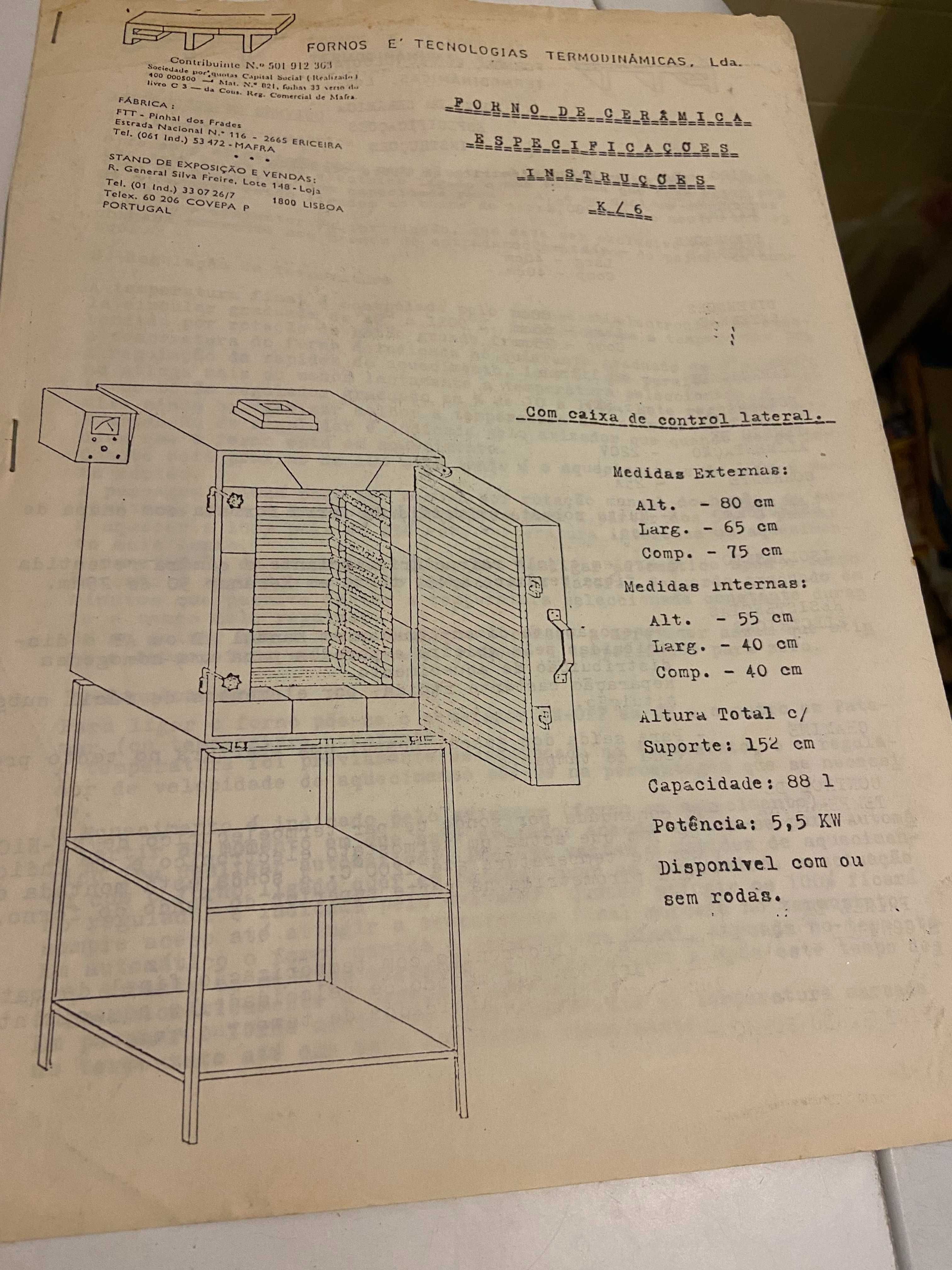 Mufla/Forno cerâmica olaria elétrico 1200º 88lt
