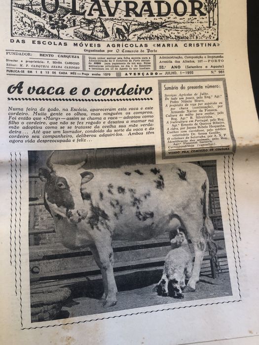 20 jornais O Lavrador entre 1955 e 1959