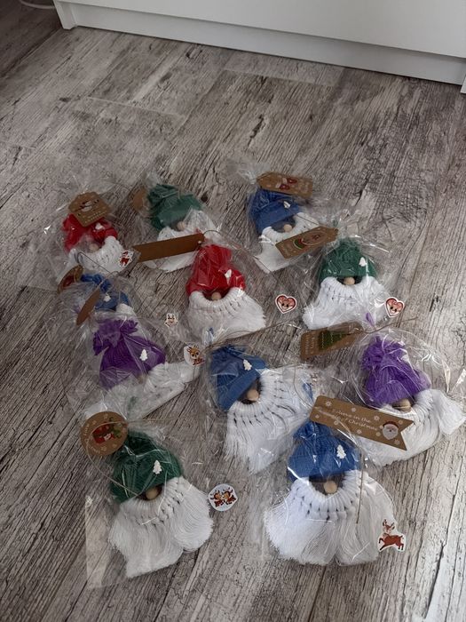 mikołajki z makramy