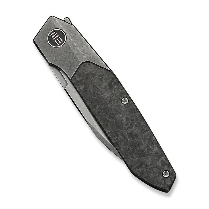 Nóż składany WeKnife Brr15 Gray Titanium/Shredded Carbon Fiber,