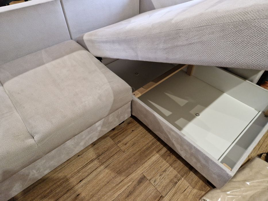 Sofa  narożnik beżowa