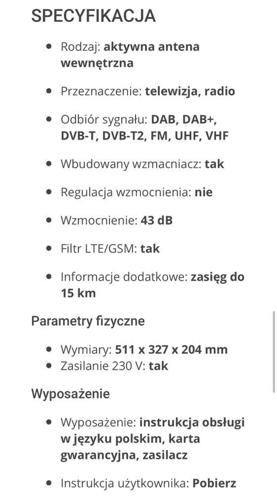 Antena wewnętrzna One for All SV 9345