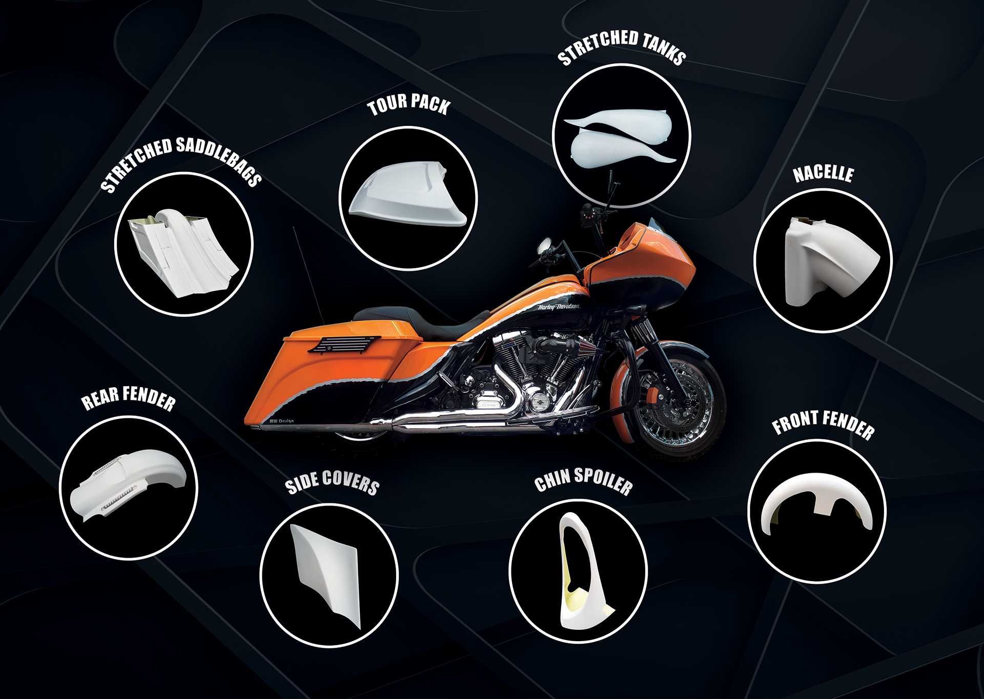Kufry bagger Harley-Davidson  -2008