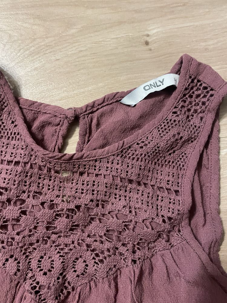 Bluzka only xs ciemny roz