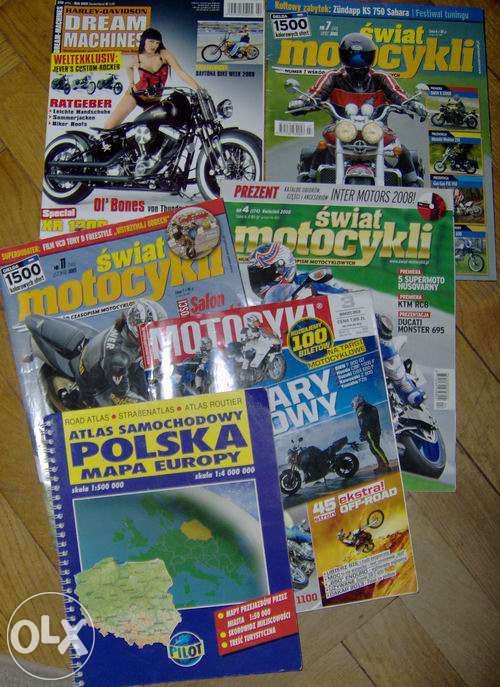 SWIAT motocykli atlas samochodowy mapa polski motocykl harley honda