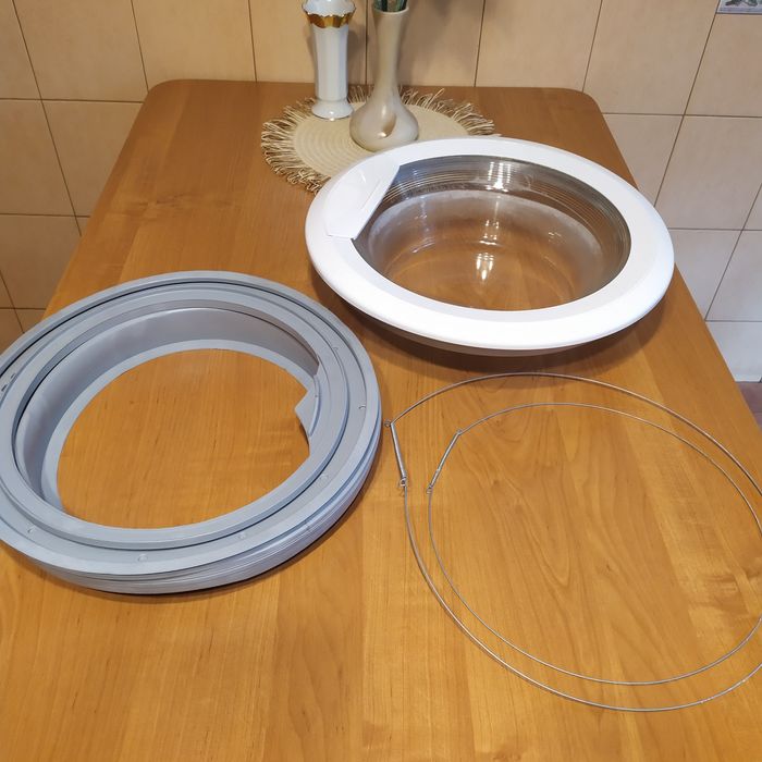 Uszczelka fartuch pralki Whirlpool + drzwiczki + 2 sprężyny