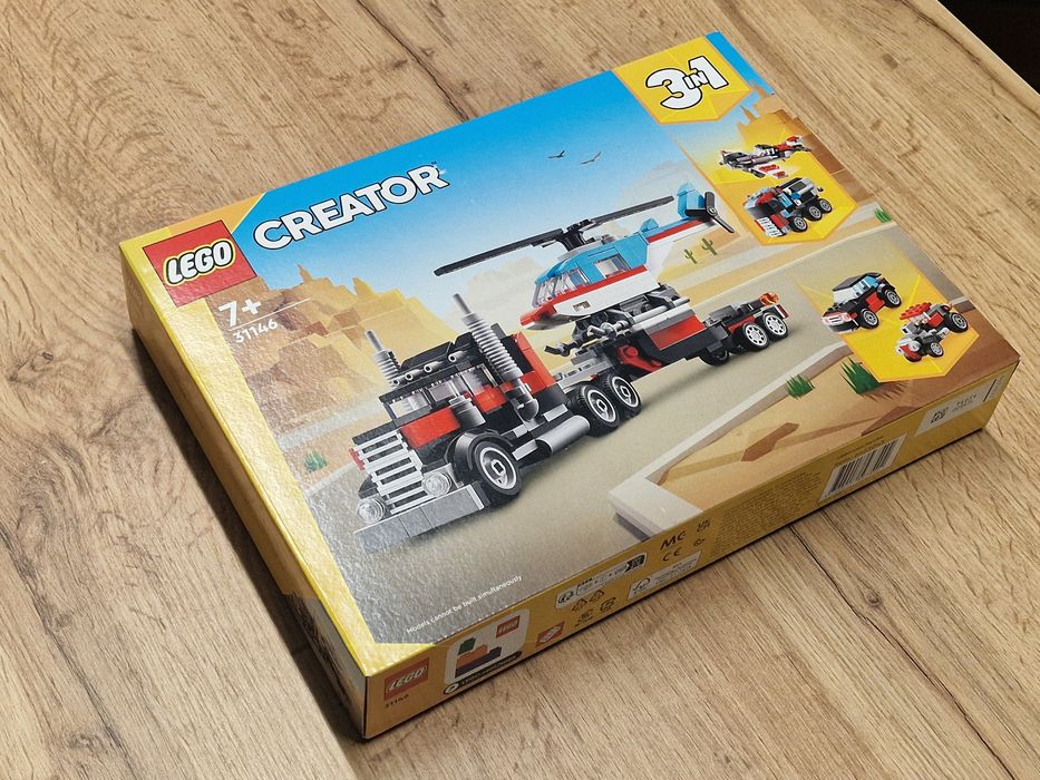 Nowe Lego Creator 3w1 ciężarówka z naczepą 31146