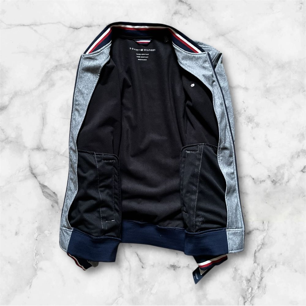 XXL 3XL 52 54 Tommy Hilfiger бомбер куртка вітровка ветровка серая